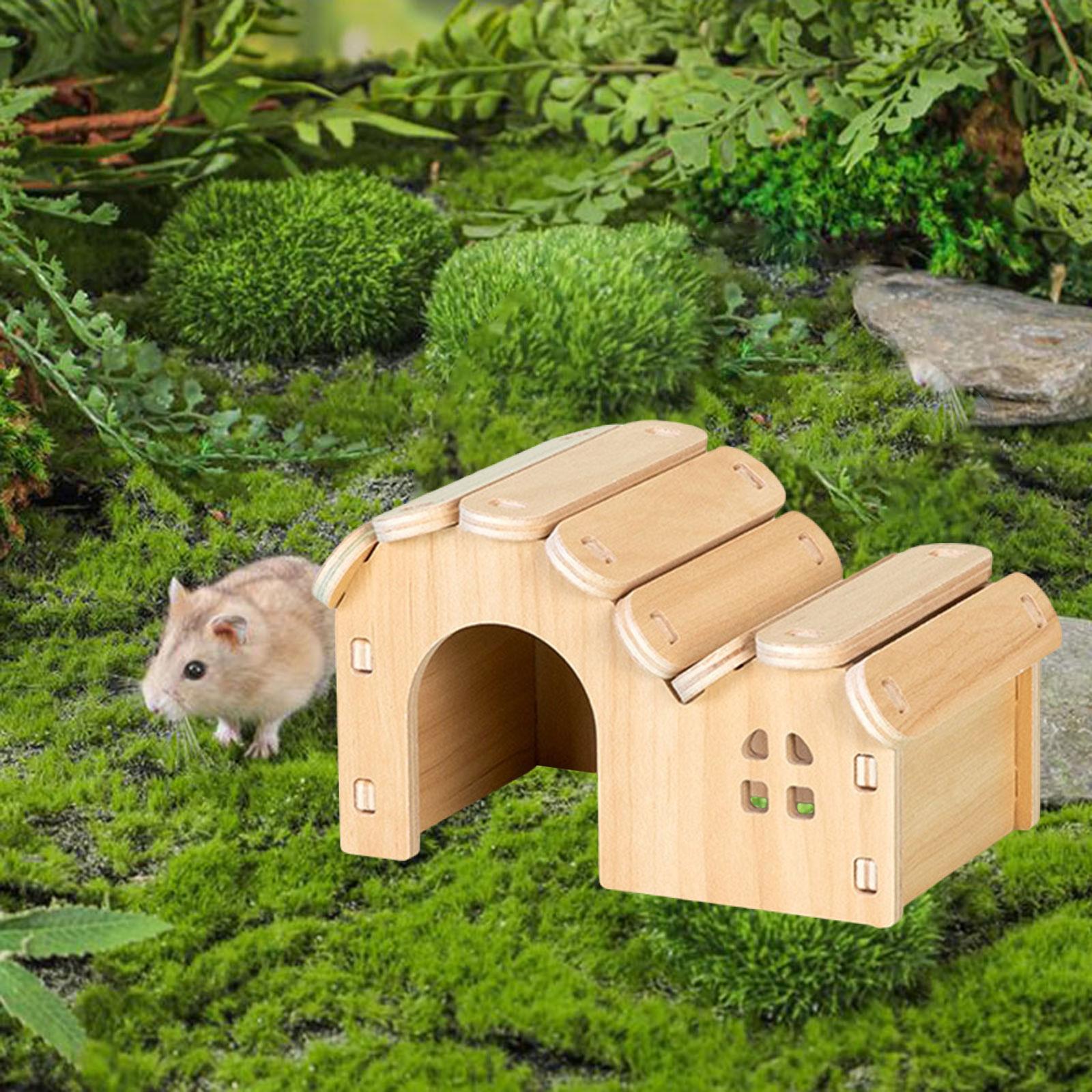 Insect Hotel Wood - Hamster Wooden House Hideaway Animal Cabinet