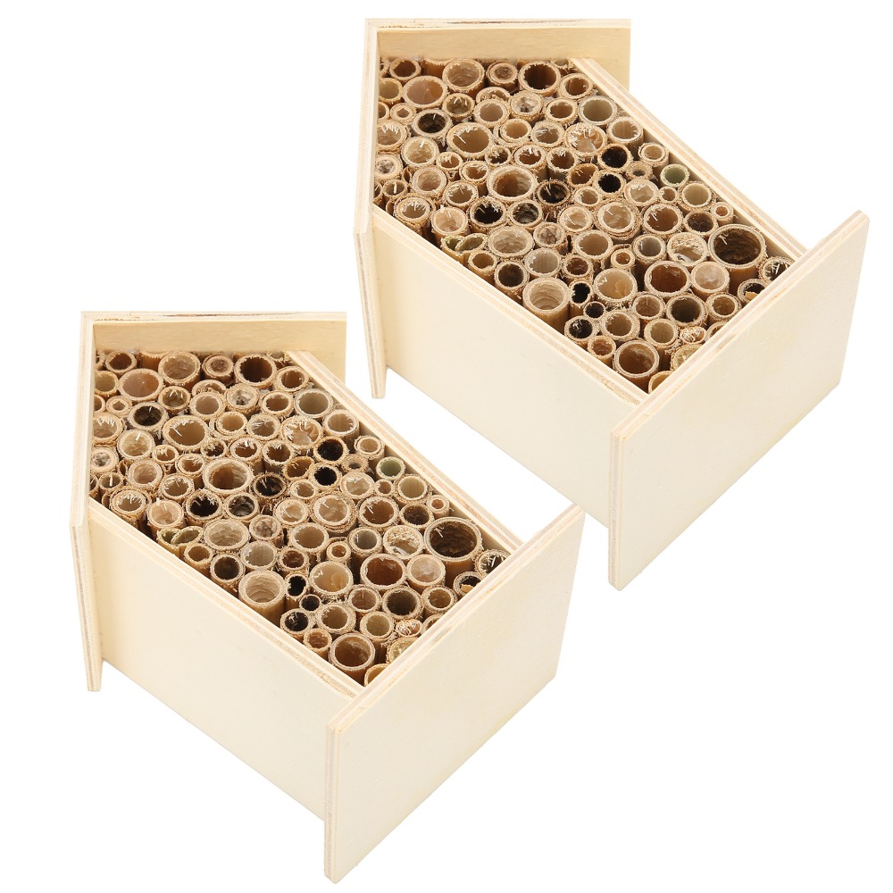 Insect Hotel Wood - 2 Pcs Wonderful Gift Wood Wooden
