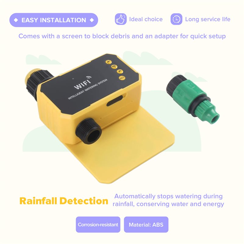Zigbee Solar Powered WIFI Irri - огляд і ціна Smart Garden Tap Timer